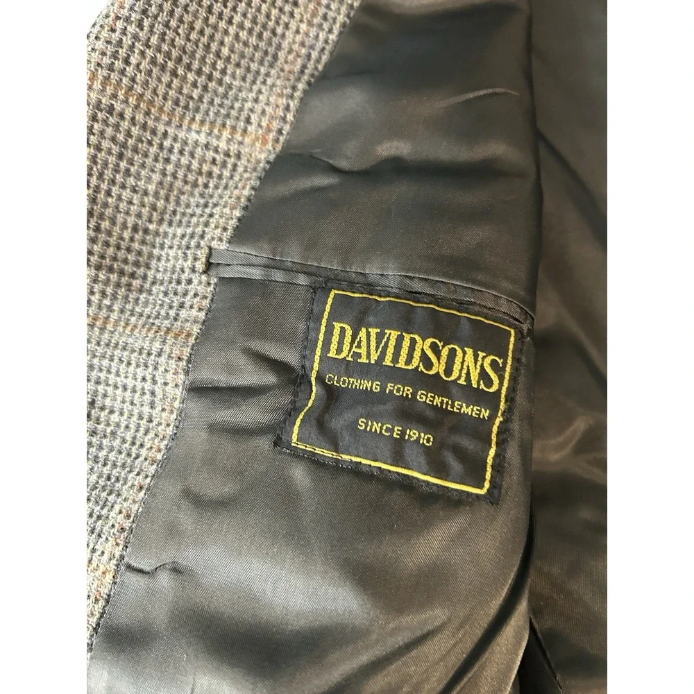 43Long Tweed Men's Black, Gray & Brown Blazer by Davidsons‎